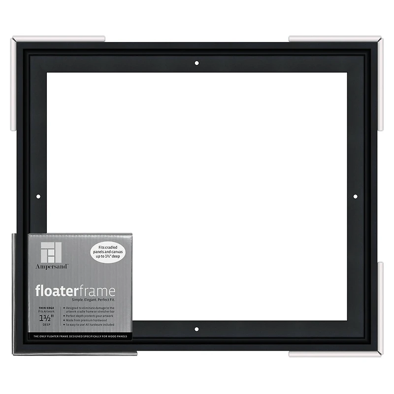Ampersand™ Black Thin Edge 1.5" Deep Floaterframe