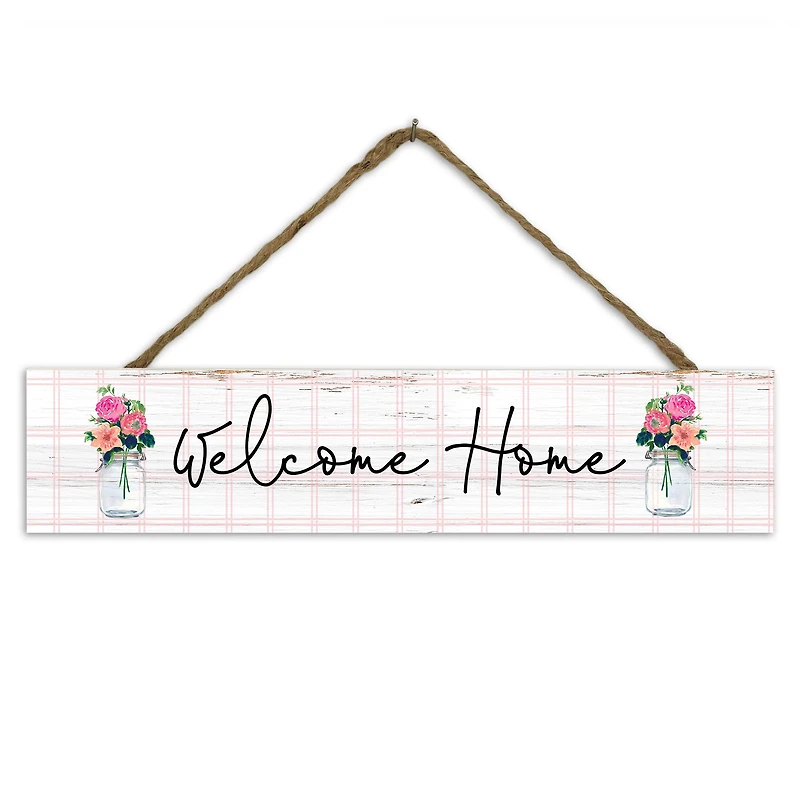 17" Welcome Home Outdoor/Indoor Hanging Sign