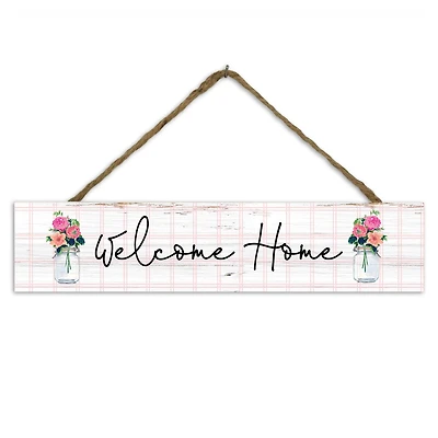 17" Welcome Home Outdoor/Indoor Hanging Sign