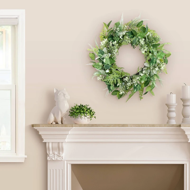 26" Artificial Eucalyptus Floral Spring Wreath