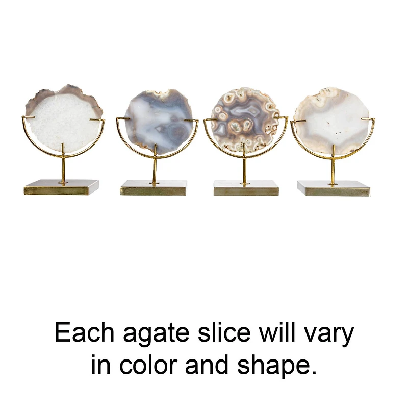 Hello Honey® 7" Natural Brown Agate on Stand