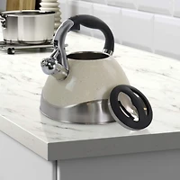 MegaChef 3L Light Tan Speckle Stovetop Whistling Kettle