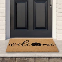 Natural Coir Pumpkin Welcome Halloween Doormat
