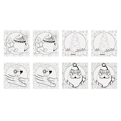 8" x 8" Traditional Holiday Coloring Boards by Creatology™