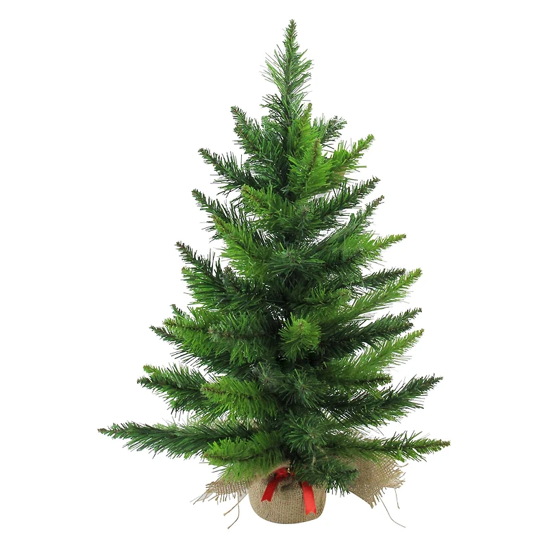 2ft. Unlit Balsam Pine Artificial Christmas Tree in Burlap Base