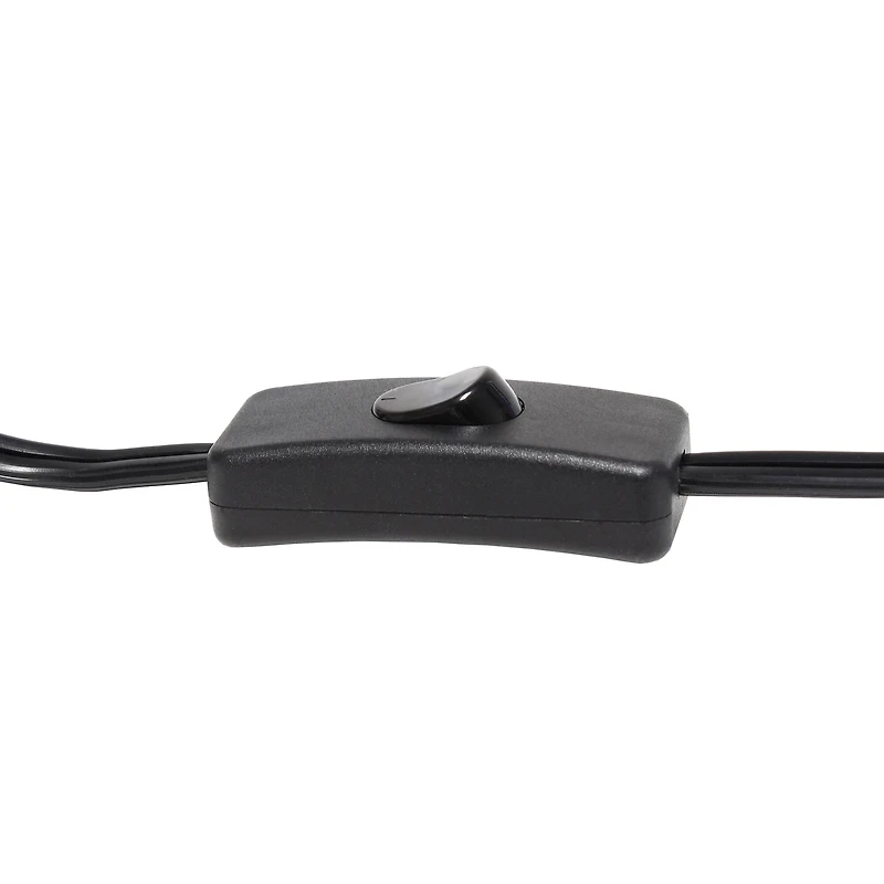 Lalia Home Black Framed Table Lamp with Cylinder Glass Shade