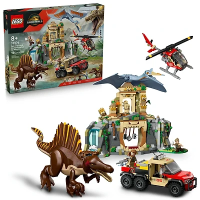 LEGO® Jurassic World Spinosaurus & Quetzalcoatlus Air Mission Dinosaur Toy 76976