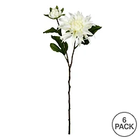 6 Pack: Cream Dahlia Spray