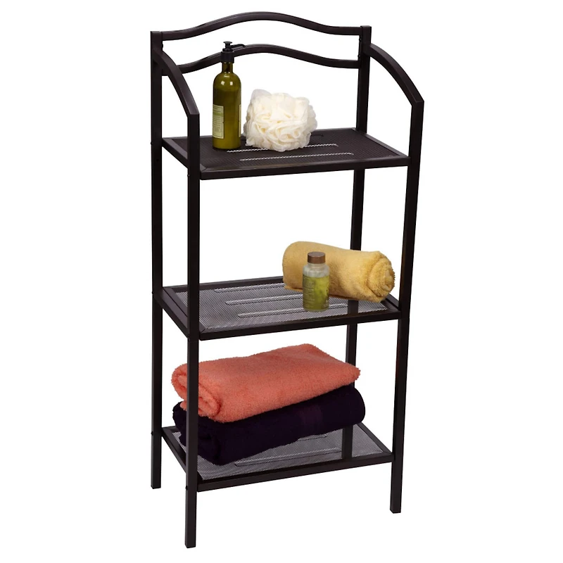 Household Essentials 3-Tier Metal Bathroom Storage Shelf