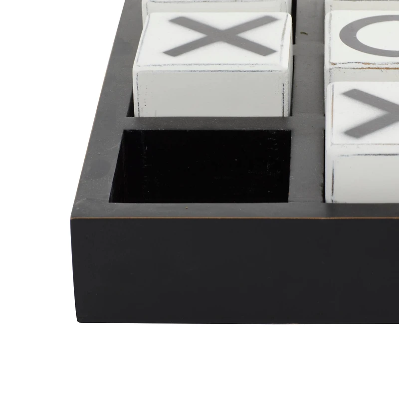 Black Wood Tic-Tac-Toe Game Set