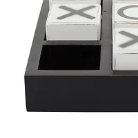 Black Wood Tic-Tac-Toe Game Set