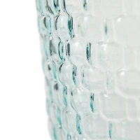 17" Blue Glass Farmhouse Vase