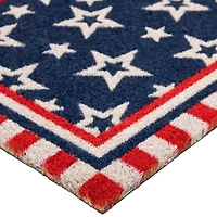 Blue & Red Patriotic Stars & Stripes Border Doormat