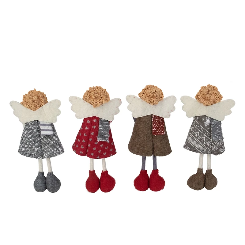 9" Standing Angel Sisters Christmas Décor Set