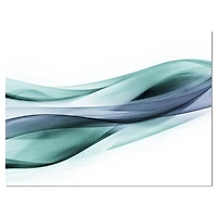 Designart - Fractal Lines Grey Blue