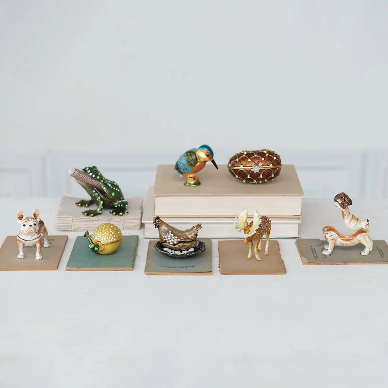 Hello Honey® 3" Green Jeweled Frog Trinket Box