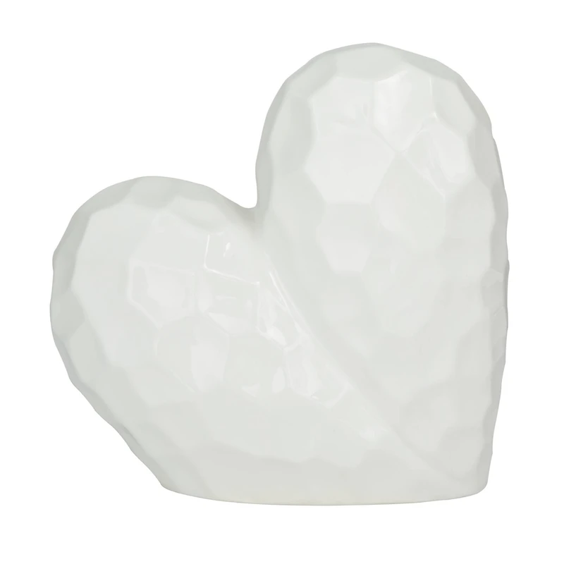 Ceramic Contemporary Heart Sculpture