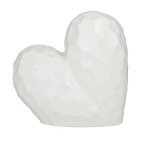 Ceramic Contemporary Heart Sculpture