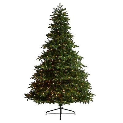 8ft. Pre-Lit South Carolina Spruce Artificial Christmas Tree, Clear Lights
