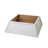 Glitzhome® 32" White Trapezoid Farm Fresh Christmas Tree Collar