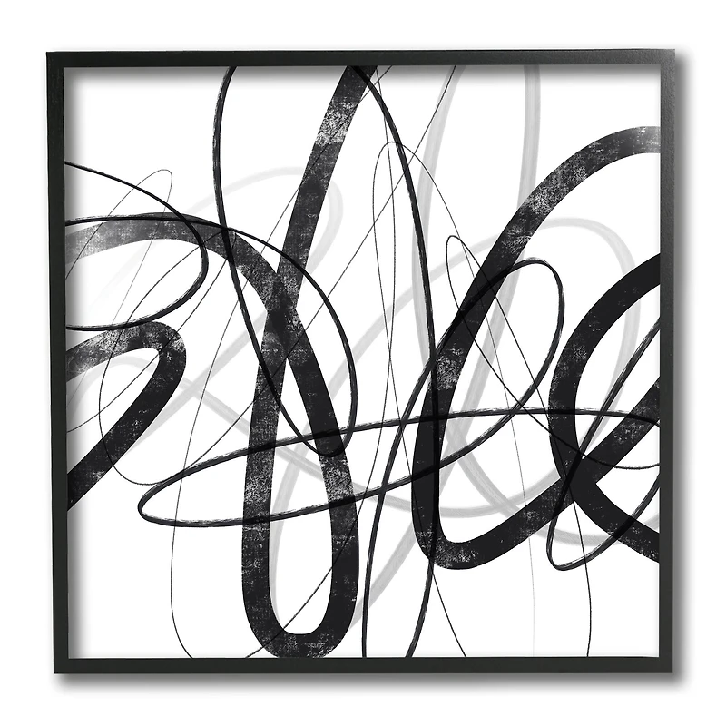 Stupell Industries Abstract Fluid Brush Strokes Distressed Pattern,12" x 12"
