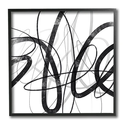 Stupell Industries Abstract Fluid Brush Strokes Distressed Pattern,12" x 12"