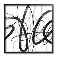 Stupell Industries Abstract Fluid Brush Strokes Distressed Pattern,12" x 12"