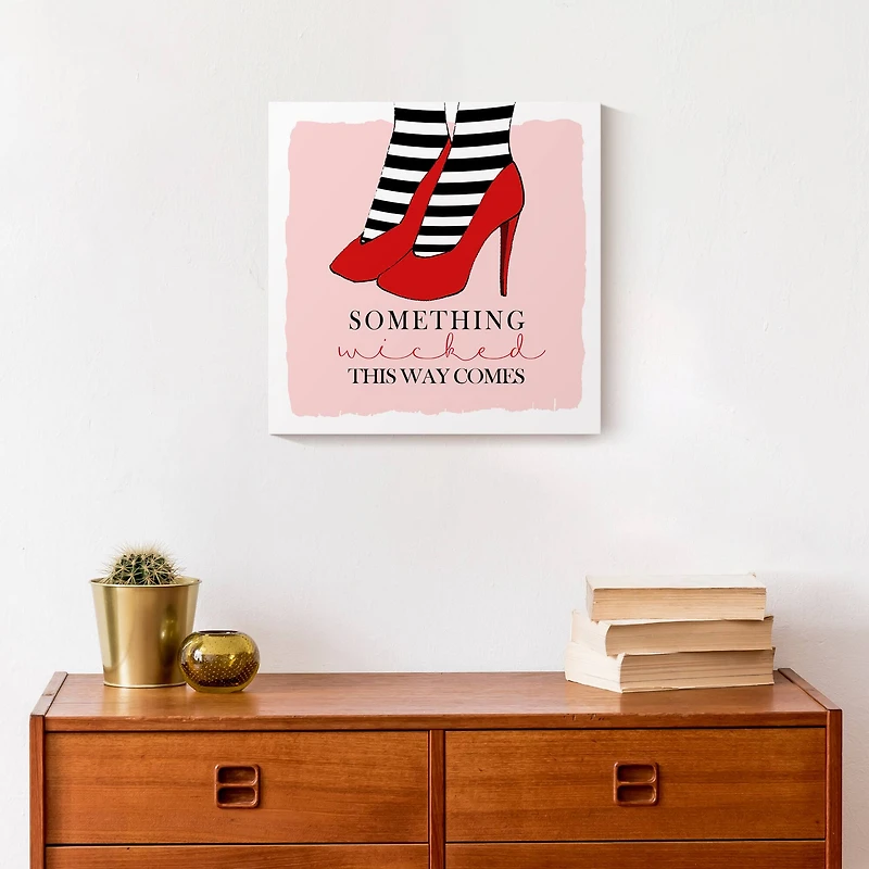 Something Wicked Red Heels Canvas Wall Art