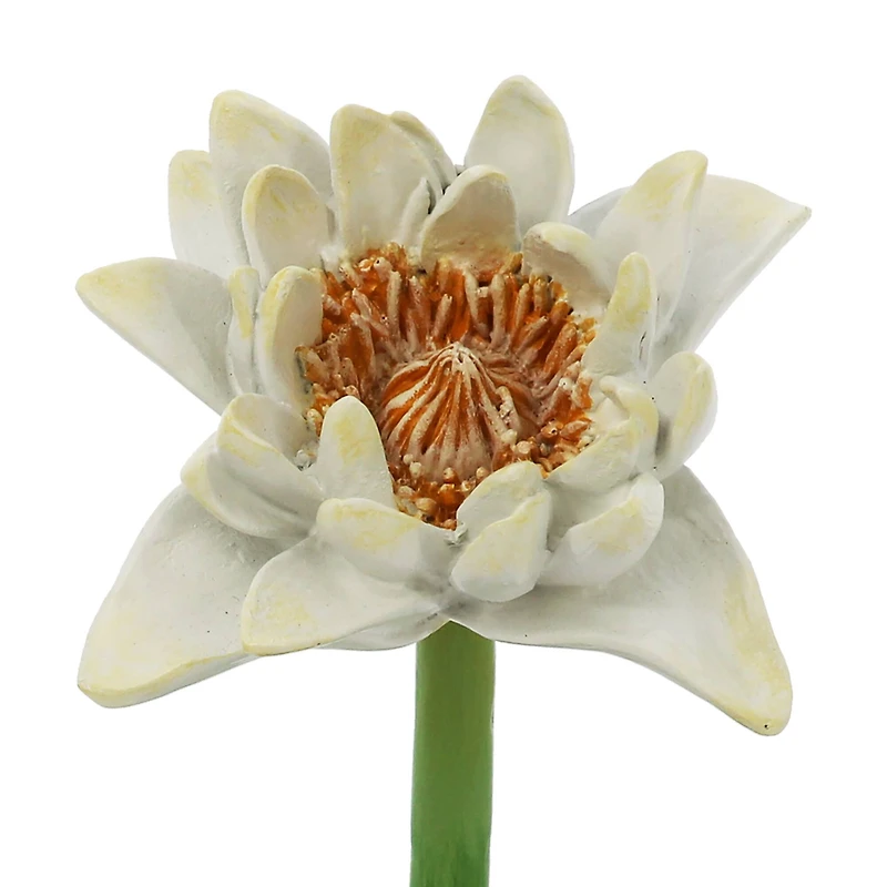 8" White Lotus Flower Tabletop Accent by Ashland®