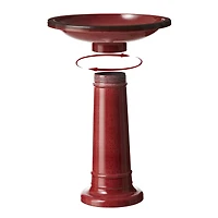 Glitzhome® 21.5" Faux Ceramic Tall Pedestal Birdbath