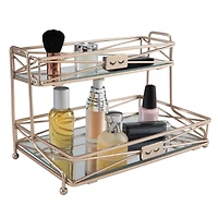 Home Details Rose Gold 2-Tier Vanity Tower