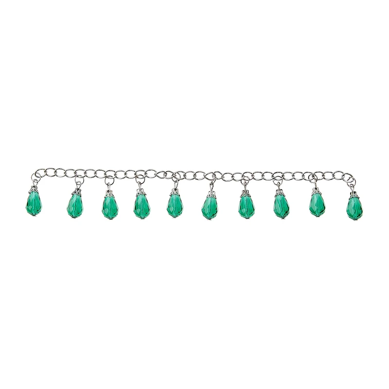 12 Pack: Aqua Teardrop Glass Beads Chain by Bead Landing™