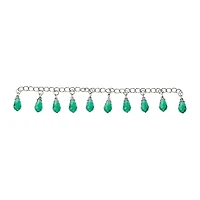 12 Pack: Aqua Teardrop Glass Beads Chain by Bead Landing™