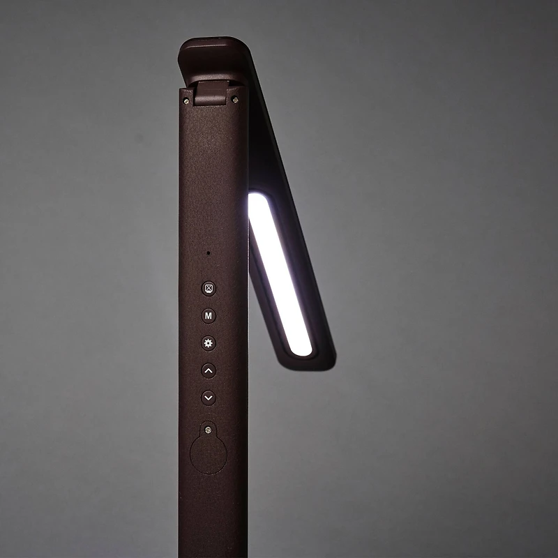 OttLite Wellness Series 14.75" Brown Renew LED Desk Lamp