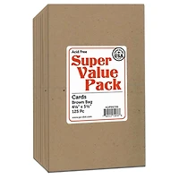 PA Paper™ Accents Super Value Brown Bag 4.25" x 5.5" Cards, 125ct.