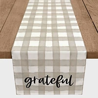 72" Green Plaid Grateful Poly Twill Table Runner