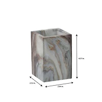 Elle Décor Square Gray Agate Tumbler