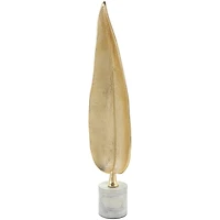 CosmoLiving by Cosmopolitan 2ft. Gold Aluminum Leaf Sculpture
