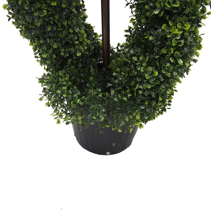 5ft. Green Boxwood Double Spiral Topiary Tree