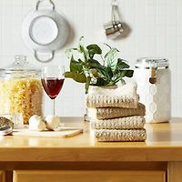 DII® Solid Pebble Waffle Terry Dishtowel, 4ct.