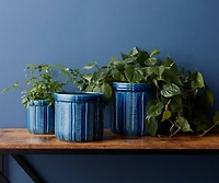 Navy Terra Cotta Pot Set