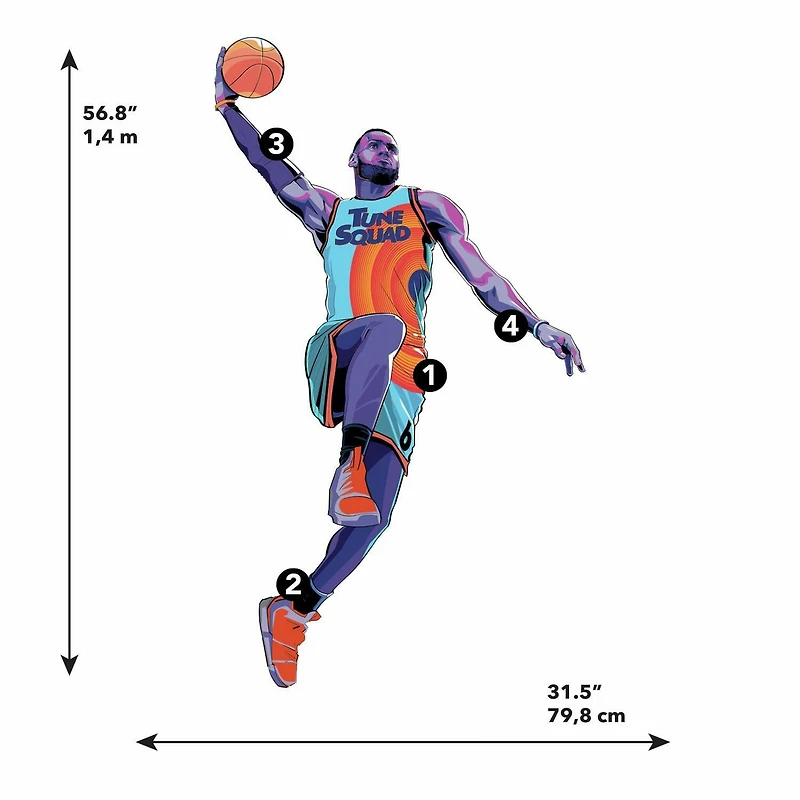 RoomMates Space Jam Lebron Peel & Stick Giant Wall Decal