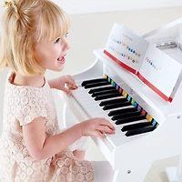 Hape Deluxe White Grand Piano Thirty-Key Piano Toy