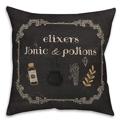 Elixers Tonic Potions 2 18" x 18" Throw Pillow