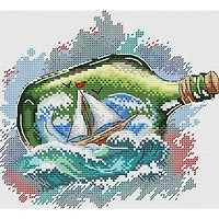 MP Studia Message In A Bottle Counted Cross Stitch Kit