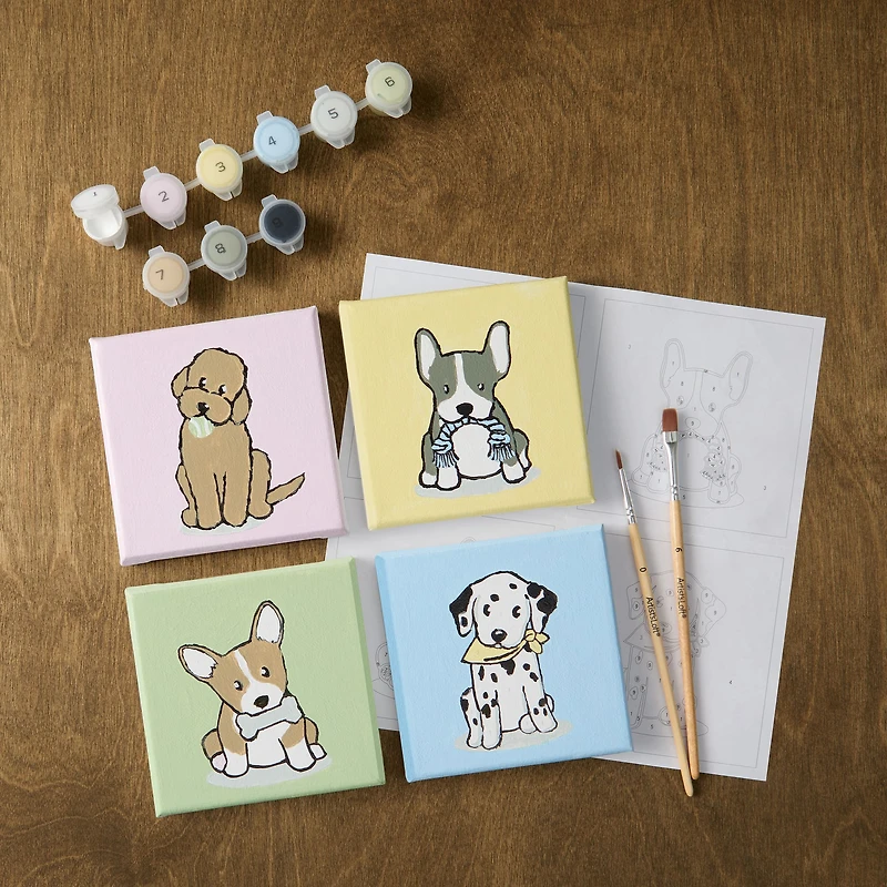 Dogs Paint-by-Number Gallery Mini Kit by Artist's Loft®