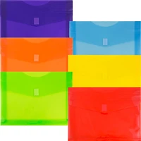 JAM Paper 9.75" x 13" Assorted Plastic Hook & Loop Closure Envelopes, 6ct.