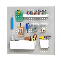 22" x 22" Gray Metal Pegboard by Simply Tidy®
