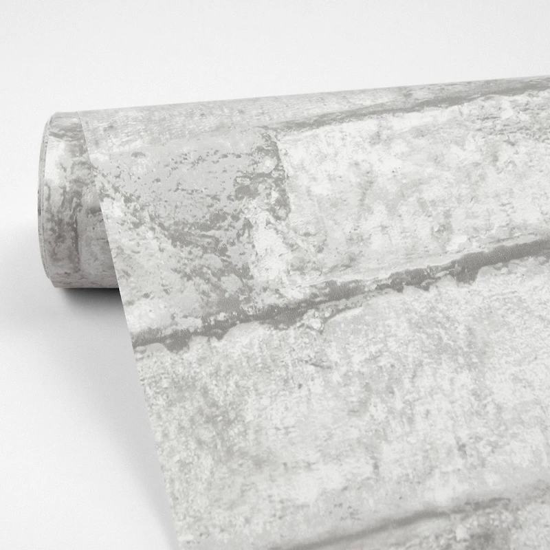 InHome White Denver Brick Peel & Stick Wallpaper