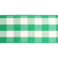 2.5" x 8.3yd. Wired Gingham Ribbon by Celebrate It™ Décor